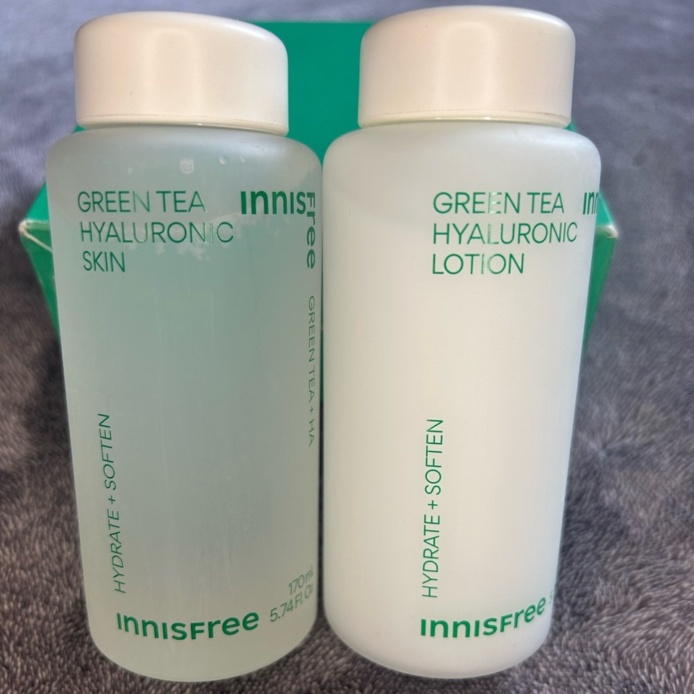 Innisfree Green Tea Hyaluronic Skin Care Toner & Lotion Set 170ml, New & Sealed
